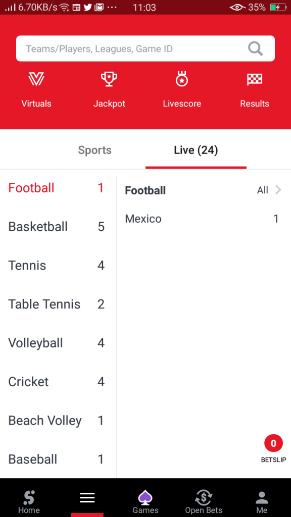 Sportybet app for pc